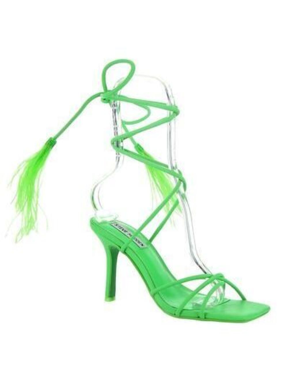 Steve Madden Bryden Neon Green Lace up Feather Sandals (Green 7) ($110)